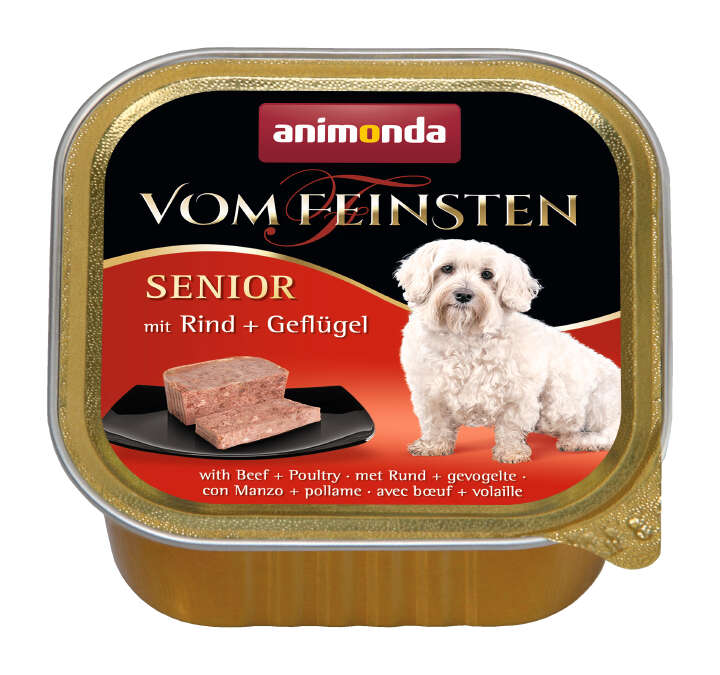 animonda Hunde-Nassfutter Vom Feinsten Senior mit Rind + Huhn